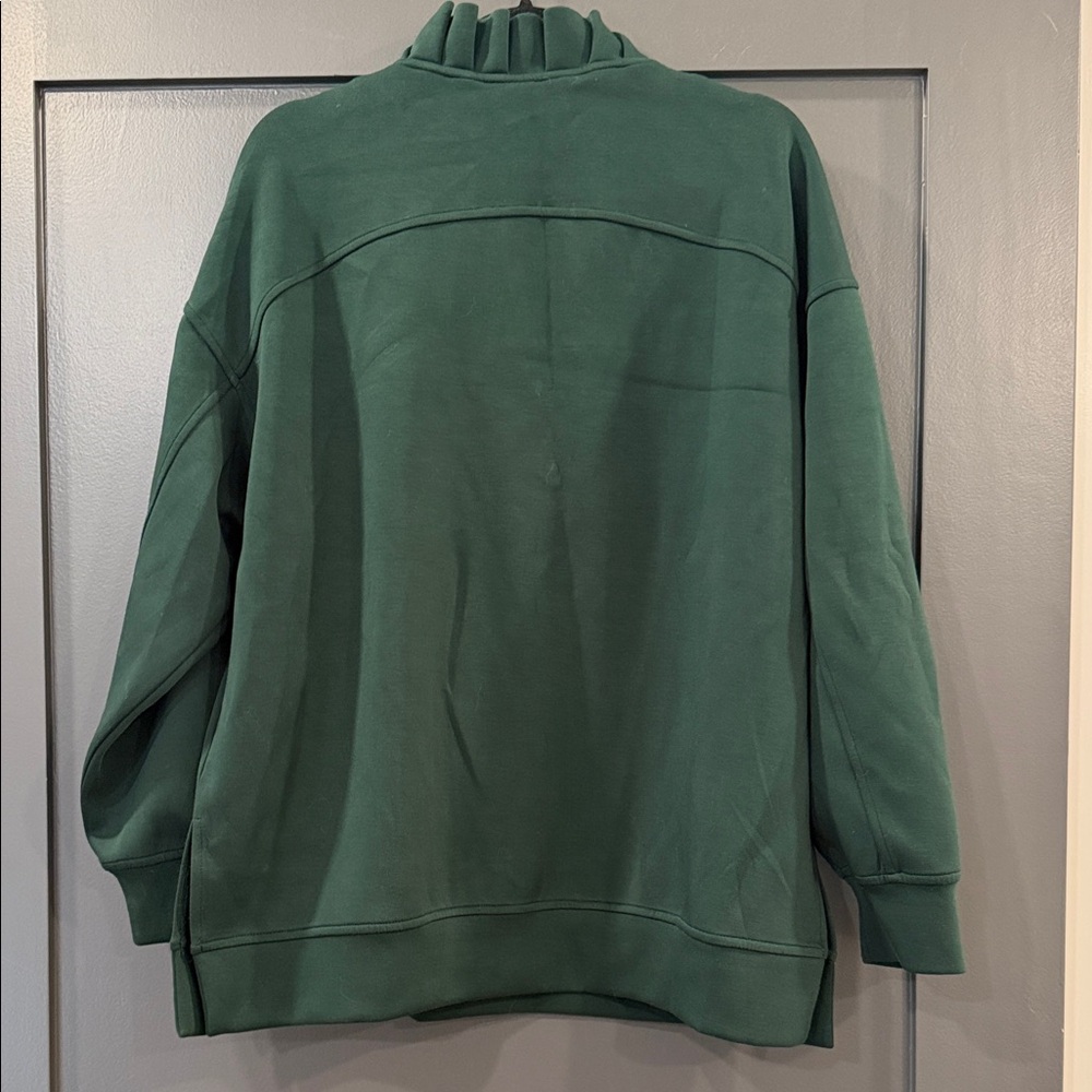 Green Ruffled Sweatshirt - Picture 2 of 10